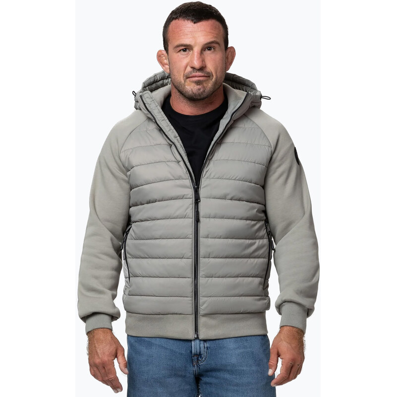Pánská bunda Pitbull Palomar Padded Hooded Hybrid Dusty Salvia
