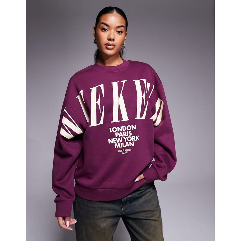 ASOS Weekend Collective Weekend Collective oversized sweat with 108808386