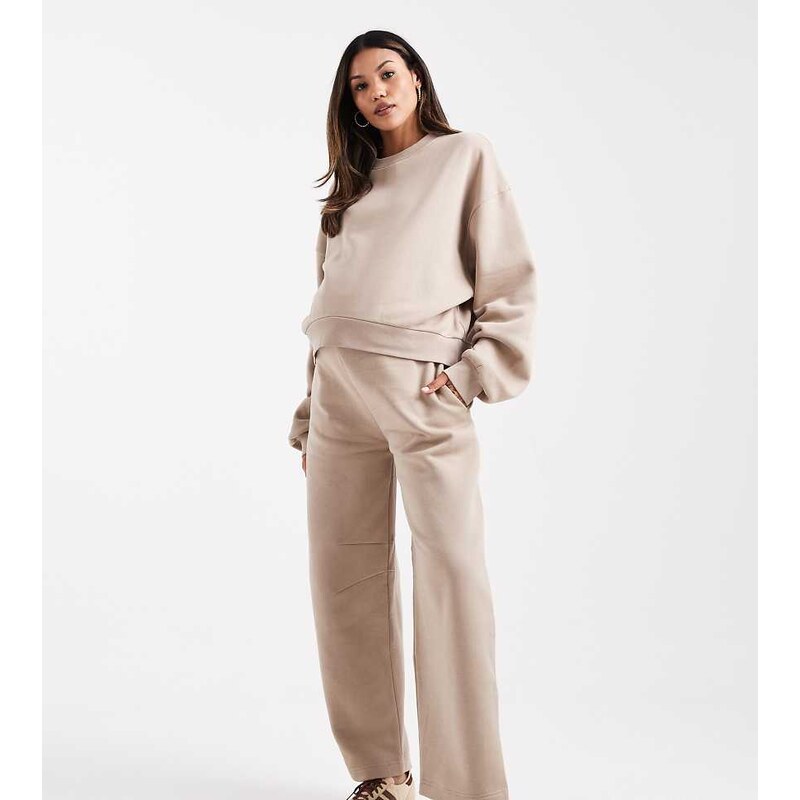 ASOS Maternity ASOS DESIGN Maternity barrel leg jogger in mocha taupe 115513165