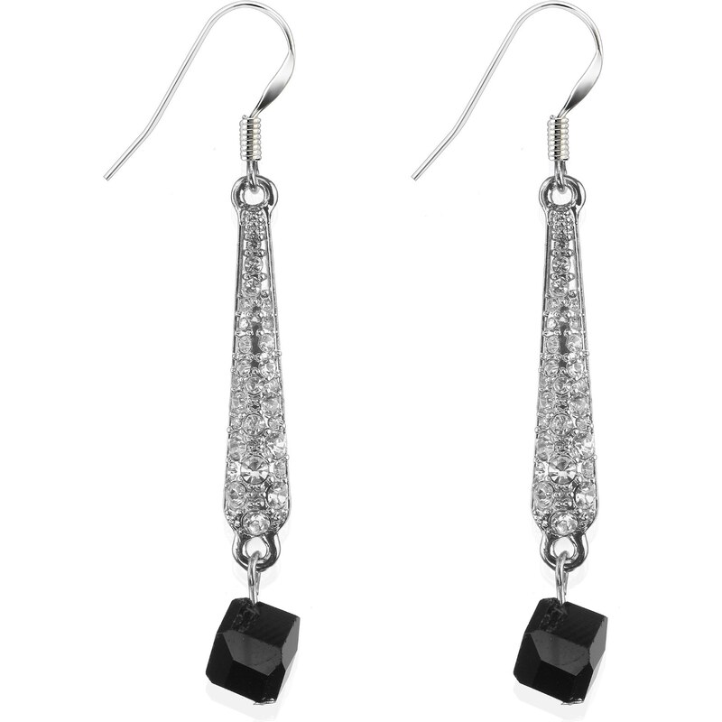 Marks and Spencer M&S Collection Cube Crystal Bead & Diamanté Drop Earrings