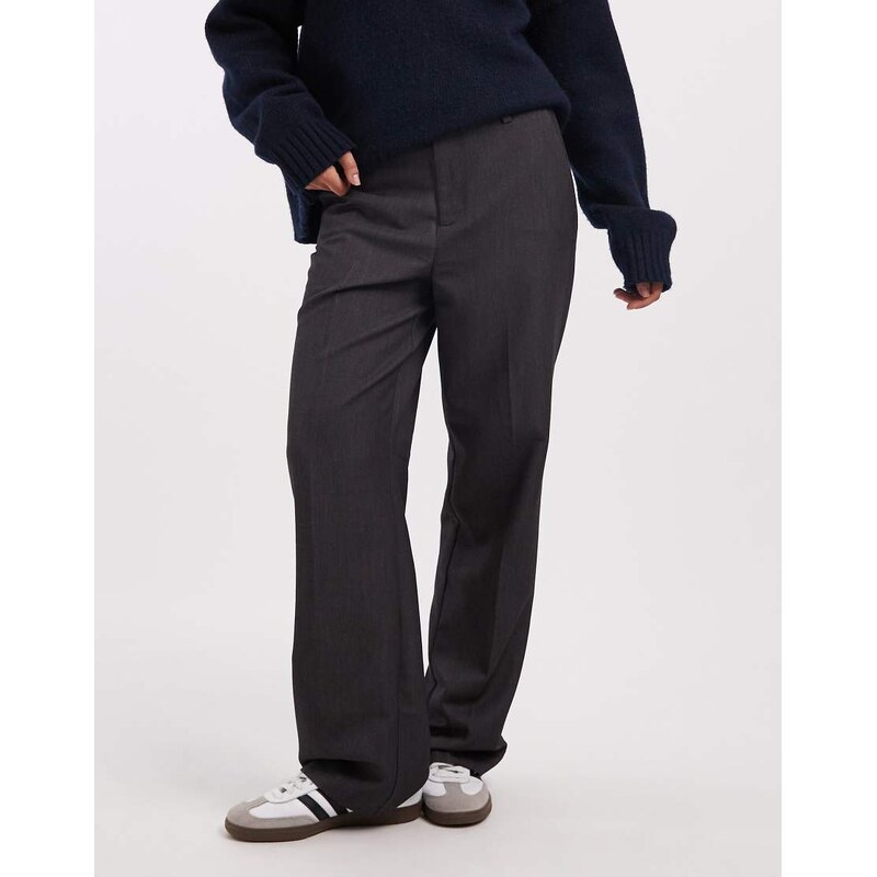 ONLY tailored wide leg trousers in dark grey