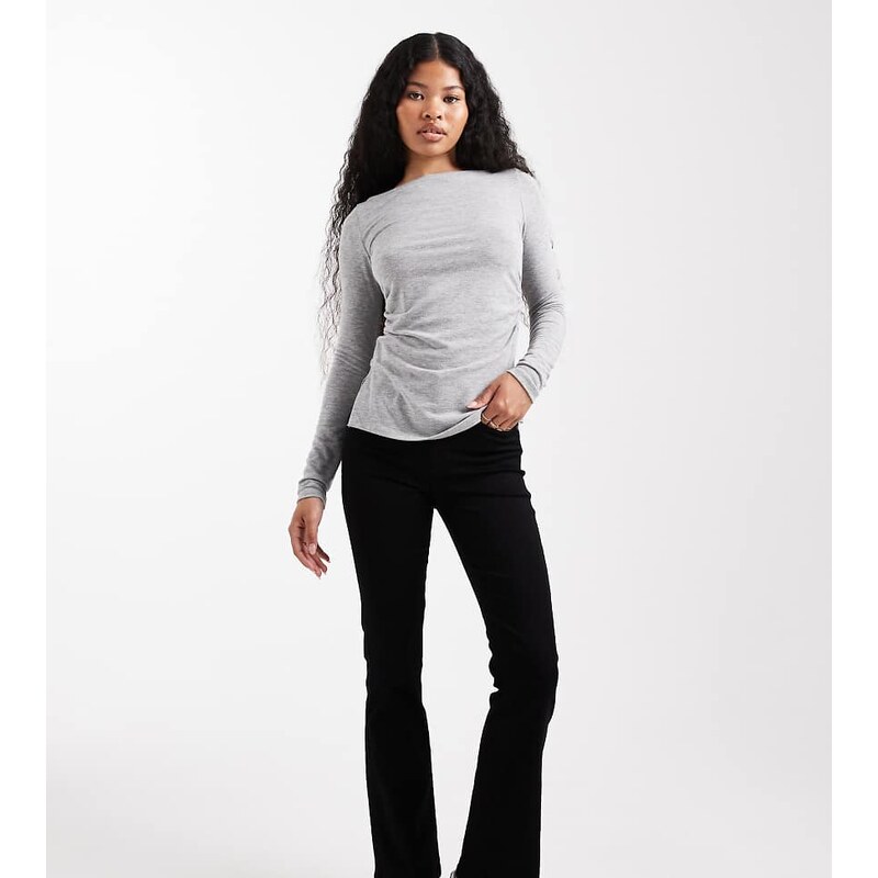ONLY Petite Royal flare jeans in black