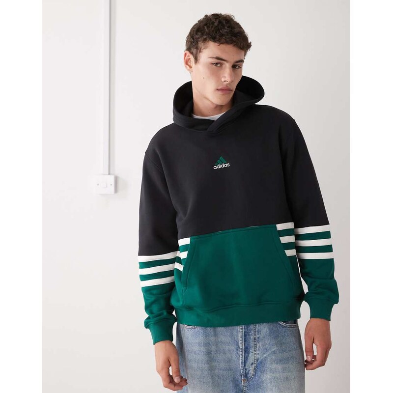 adidas Originals Archive hoodie in black and green