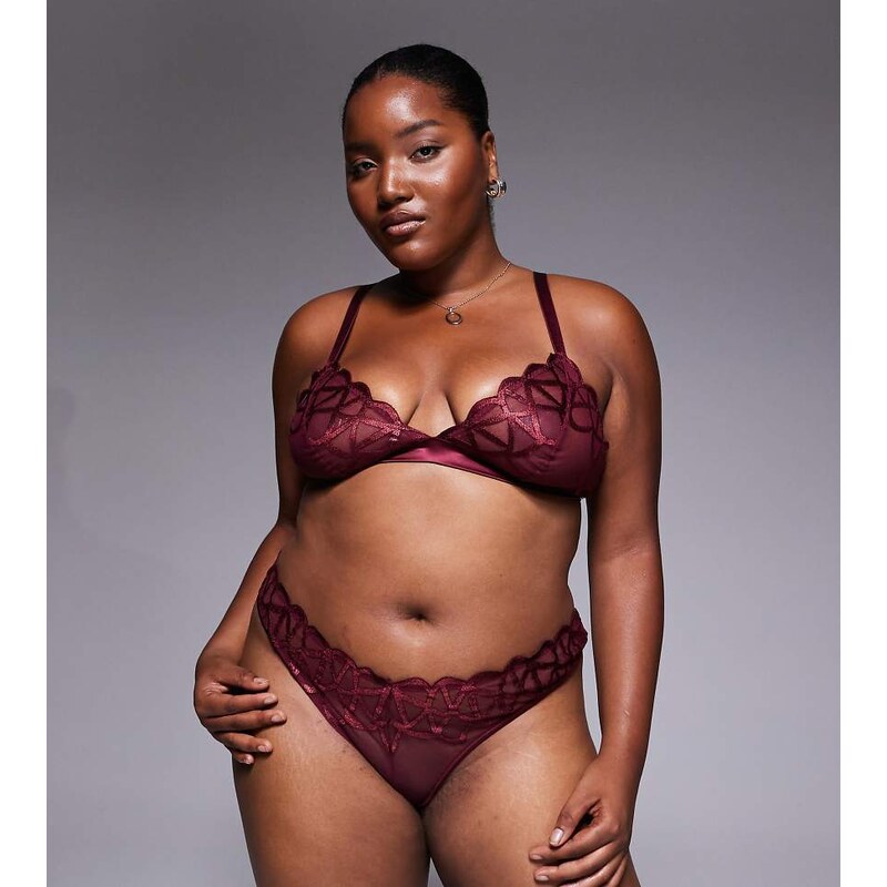 ASOS Curve ASOS DESIGN Curve Simone premium fine embroidery classic 115512378