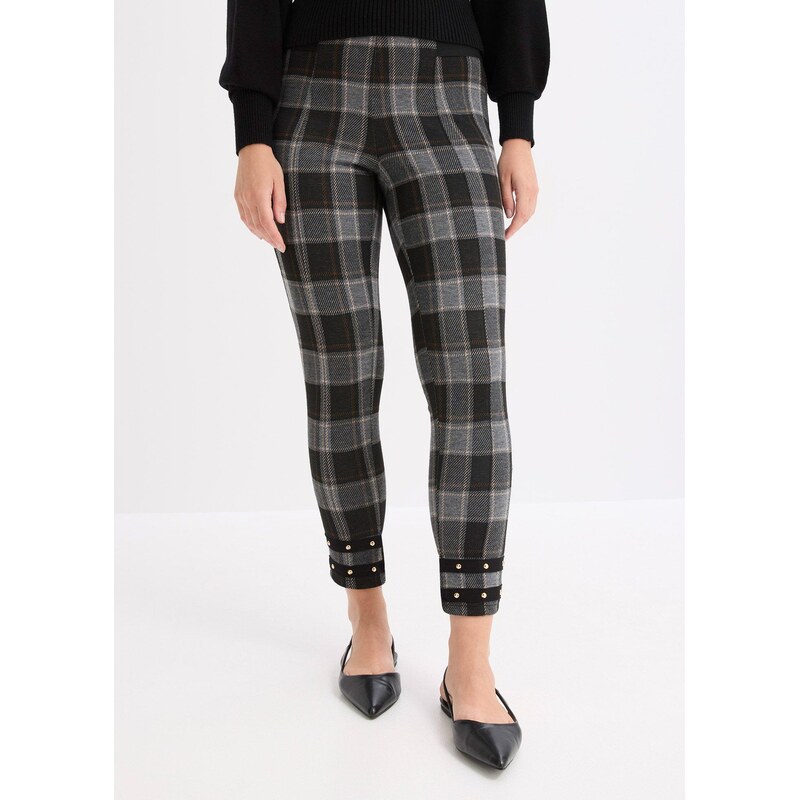 bonprix Jeggings se zlatými nýty šedá Žena 109504464