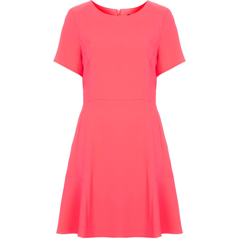Topshop Fit and Flare Crepe Dress