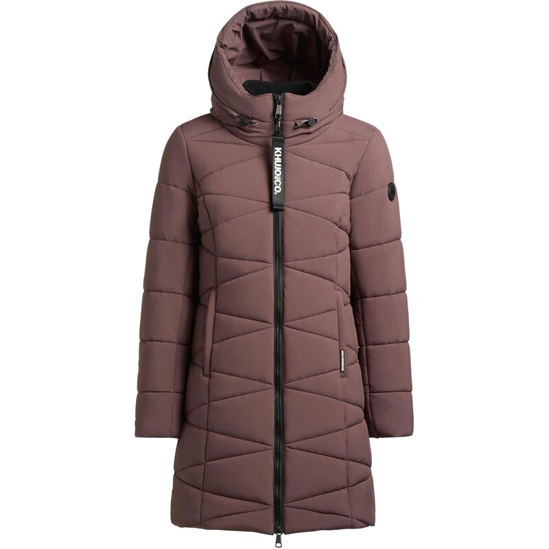 khujo Zimní kabát Tiff bledě fialová / černá