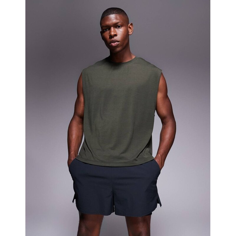 4505 quick dry performance jersey boxy oversized lifting tank in