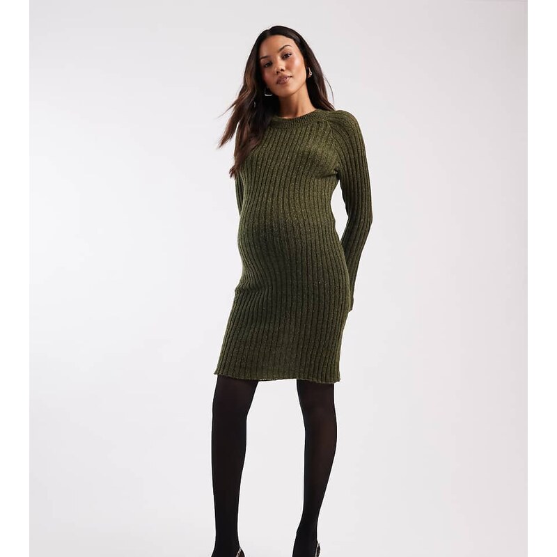 Mama.licious Mamalicious Maternity soft knitted rib bell sleeve
