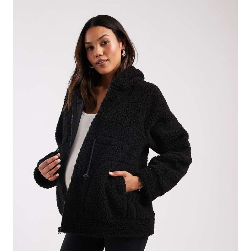 Mama.licious Mamalicious maternity 3-in-1 teddy jacket with removable 108821546