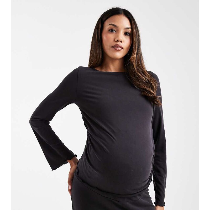 ASOS Maternity ASOS DESIGN Maternity co-ord modal slinky long sleeve 108821596