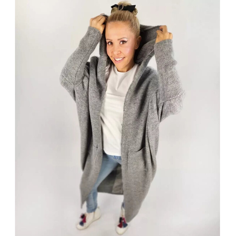 Pri Long cardigan sweater with wool NEVER LOOK BACK