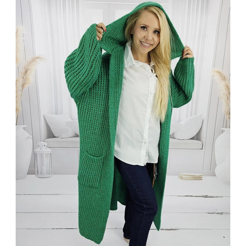 Pri Long warm cardigan sweater thick weave VALERIA