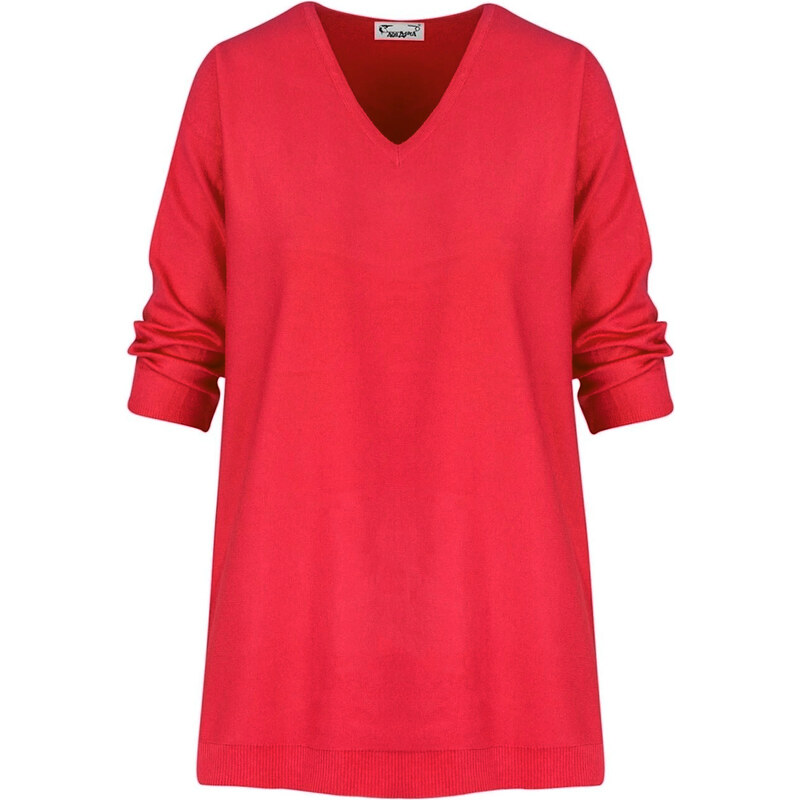 Pri Classic, warm womens V-neck sweater ROSALIA