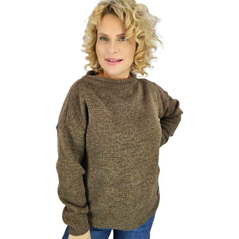 Pri Warm womens oversize sweater boat neckline MARLENA