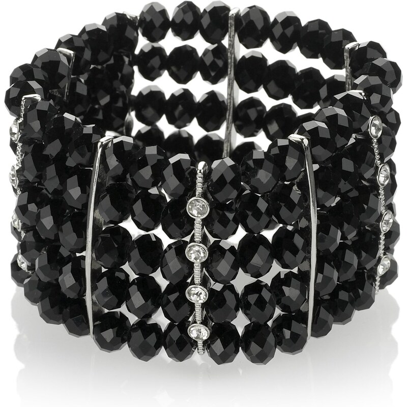 Marks and Spencer M&S Collection Multi-Faceted Bead & Diamanté Stretch Bracelet