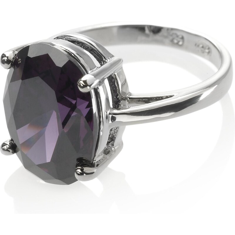 Marks and Spencer M&S Collection Platinum Plated Oval Diamanté Ring