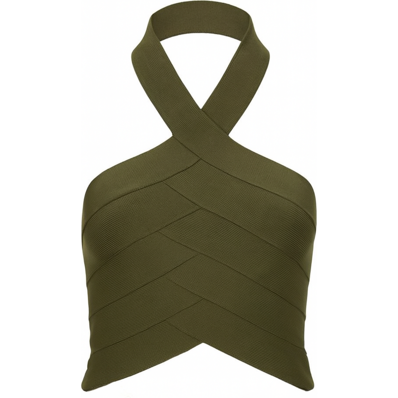 PINKO Succo Green crop top