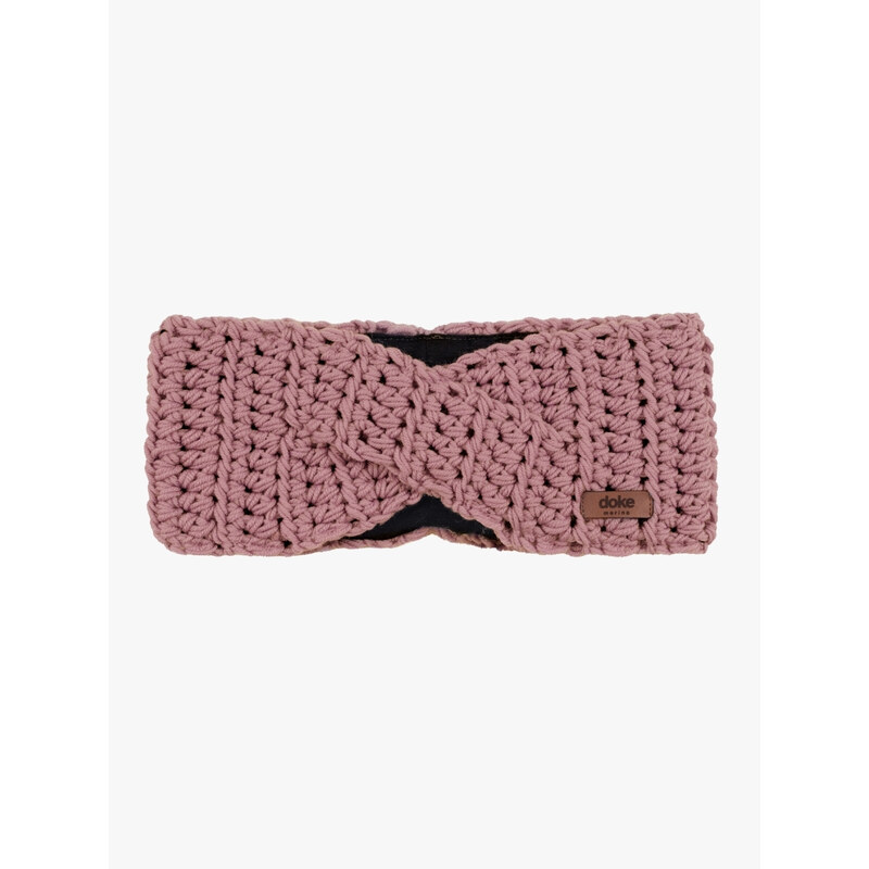 DOKE Merino háčkovaná čelenka sue peach