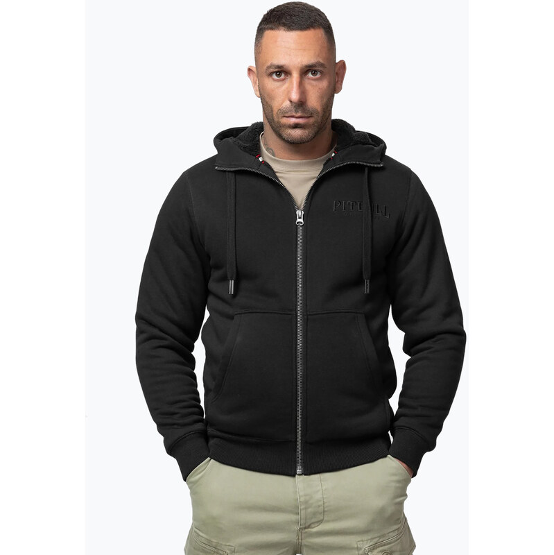 Pánská mikina Pitbull Ruffin Detroit Hooded Zip black/black