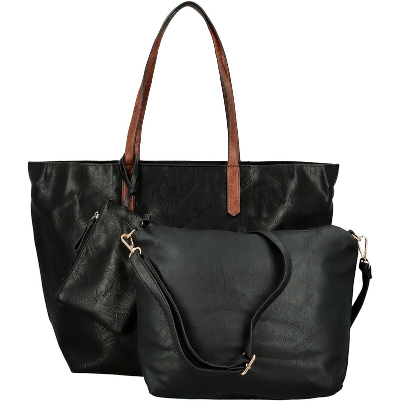 Dámský set kabelek černý - Paolo bags Yema černá