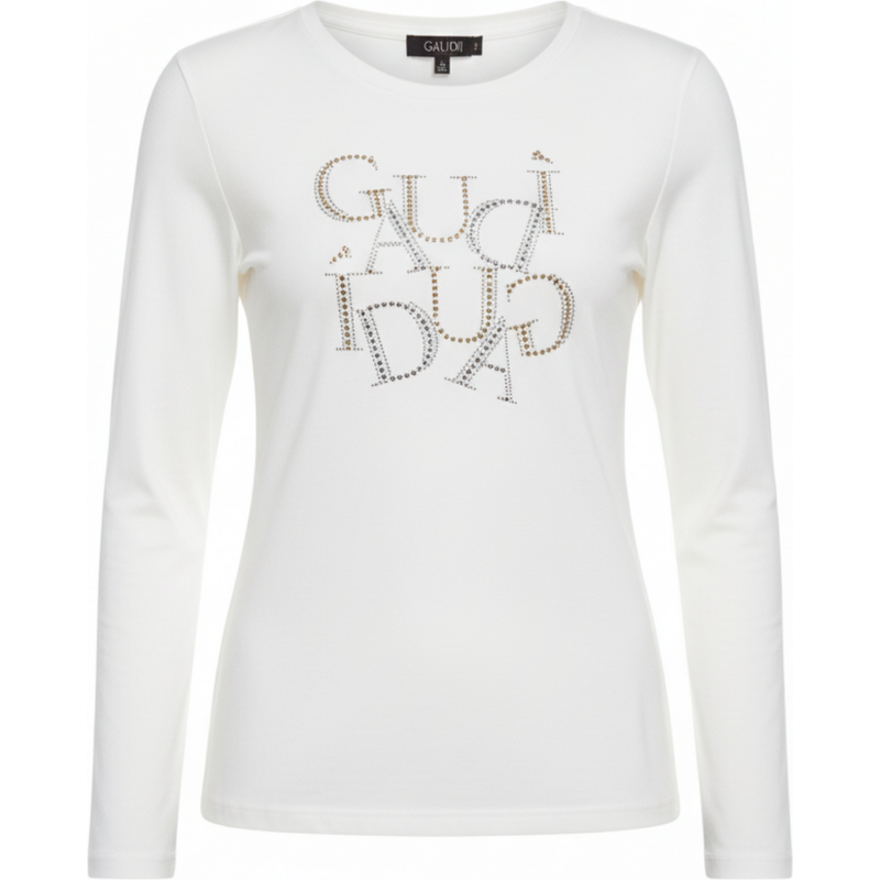 GAUDI Logo White tričko 108839154