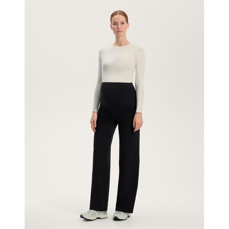 OYSHO Straight-leg warm maternity trousers in black 108839805