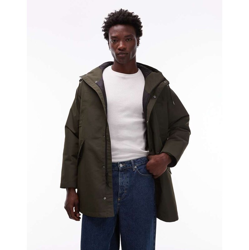 Element fishtail parka in dark green