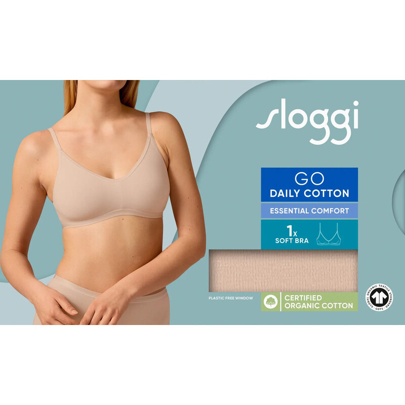 sloggi GO Daily Cotton Soft bra - BROWN - SLOGGI BROWN - SLOGGI 108877114