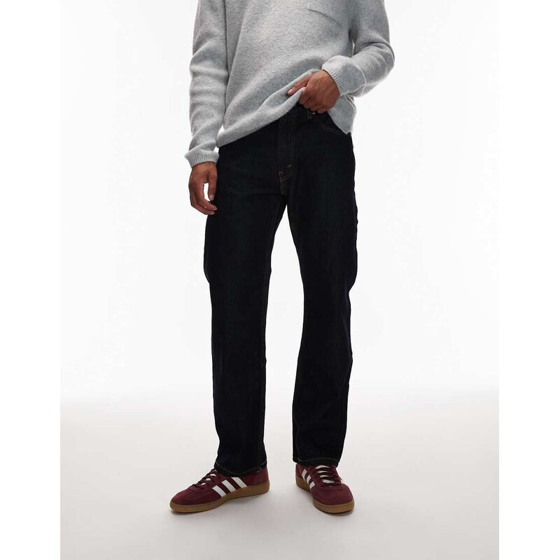 Levis 555 96 relaxed straight jeans in indigo wash-Black