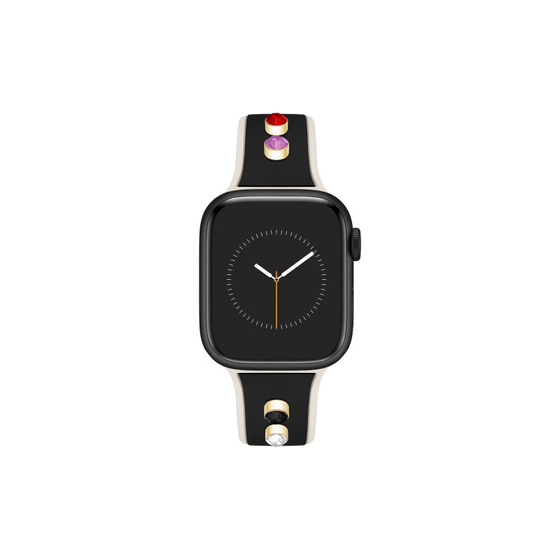 Anne Klein řemínek silikonový černo-krémový pro Apple Watch 38/40/41 108695312