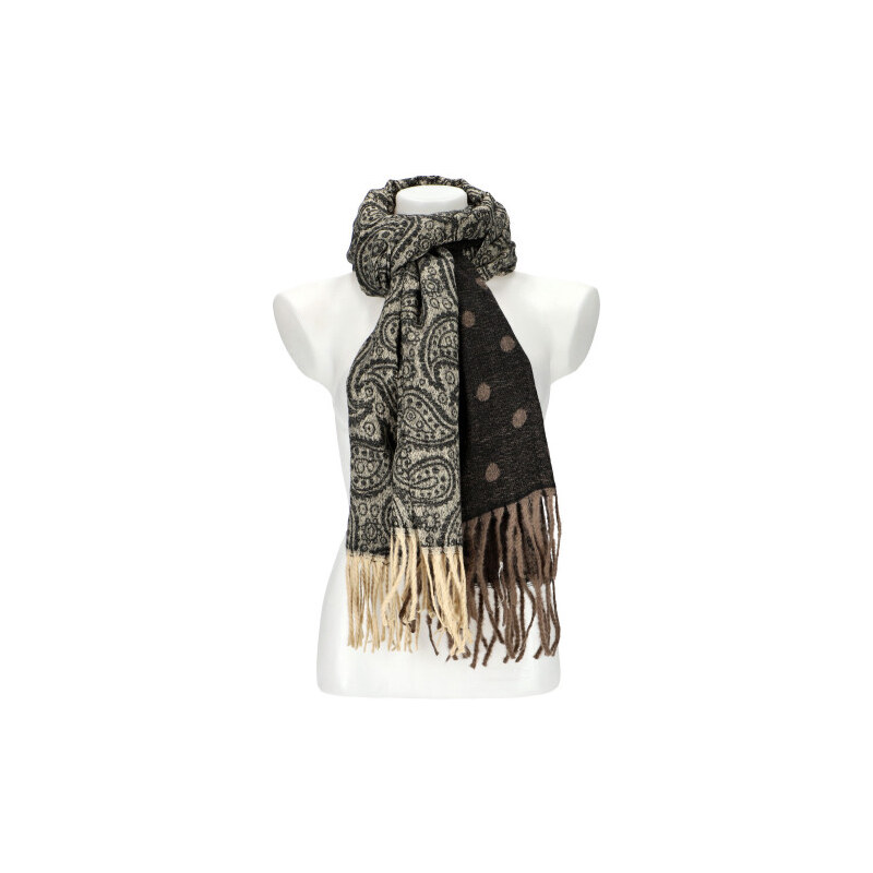 Cashmere Dámská černá teplá dlouhá zimní šála 210x64 cm 108701841