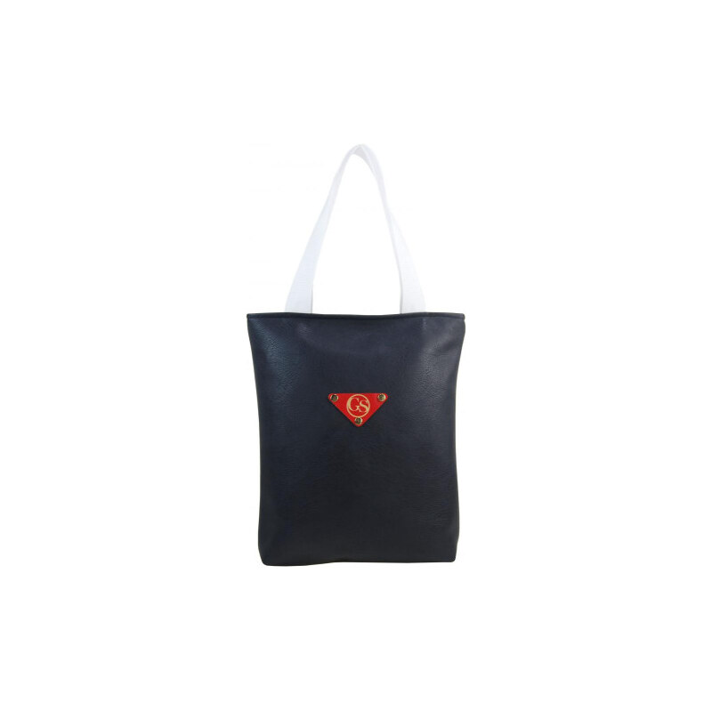 GROSSO Velká modrá měkká shopper dámská kabelka s látkovými uchy S211 108701787