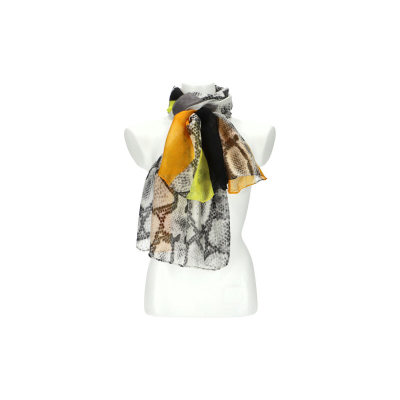 Cashmere Letní dámský barevný šátek 180x70 cm žlutá 108701726