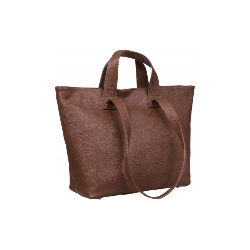 Diva Kožená dámská shopper kabelka Artemisia hnědá 108696551