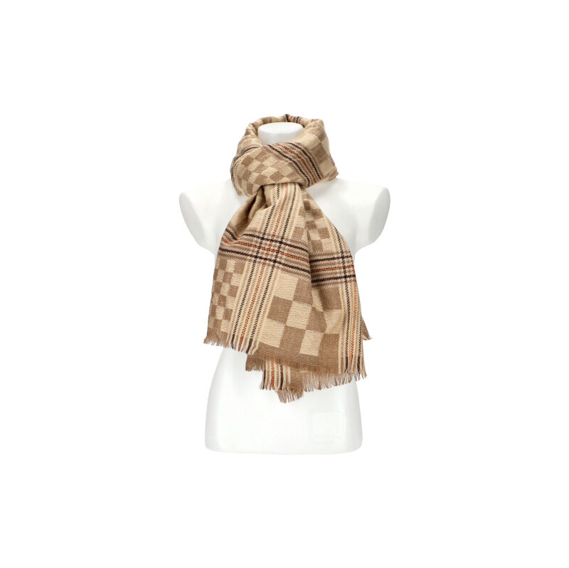 Cashmere Dámská béžová teplá dlouhá zimní šála 194x71 cm 108696587