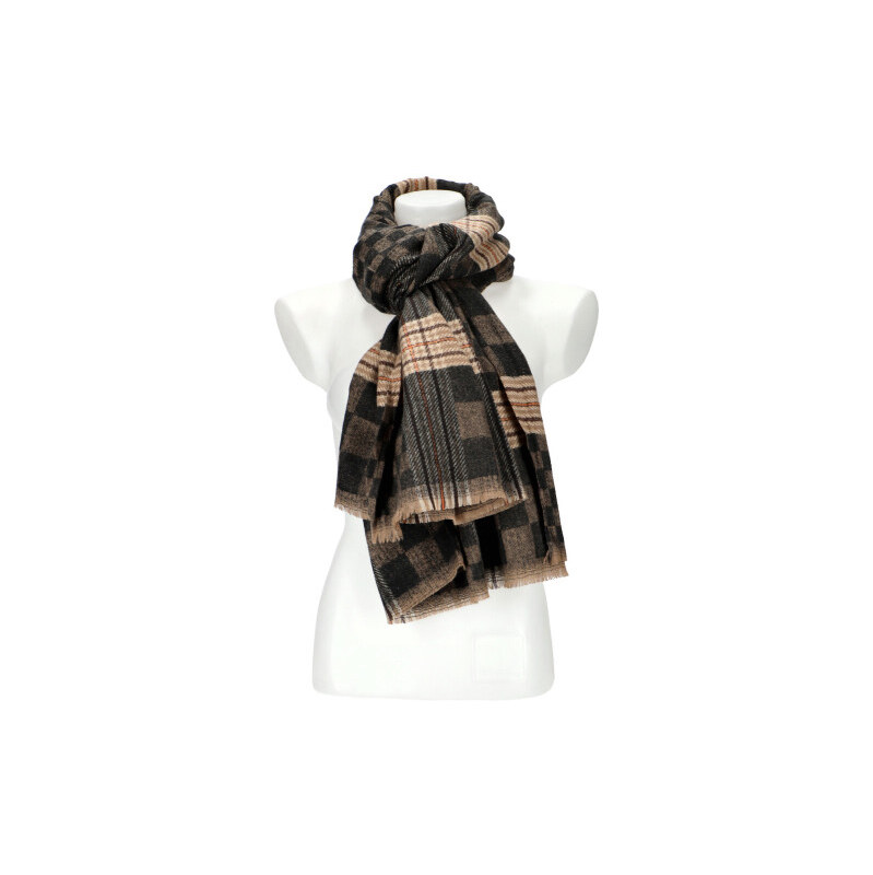 Cashmere Dámská černá teplá dlouhá zimní šála 194x71 cm 108696592