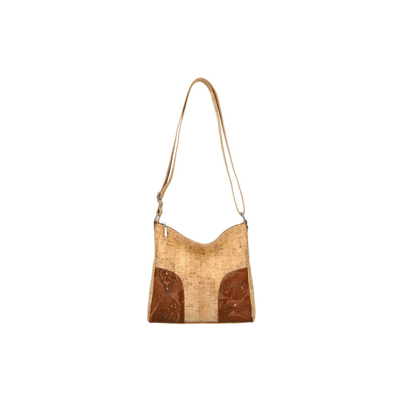 Made in Portugal Korková crossbody dámská kabelka MSR12 hnědá 108696615