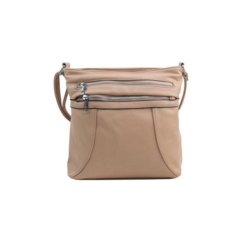 NEW BERRY Dámská crossbody kabelka HB-137 latté béžovo-hnědá 108696688