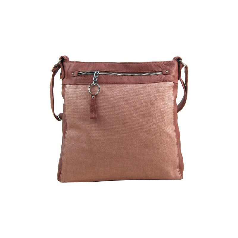 TESSRA Velká starorůžová crossbody dámská kabelka D5580 108696835