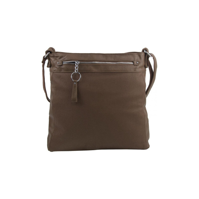 TESSRA Velká jílově hnědá crossbody dámská kabelka D5580 108696837