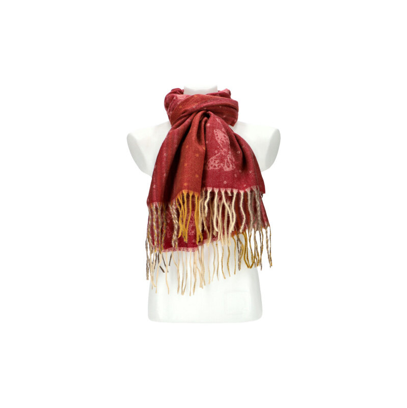 Cashmere Dámská červená teplá dlouhá zimní šála 200x70 cm 108696860