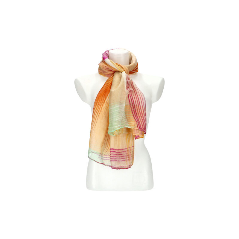 Cashmere Letní dámský barevný šátek 184x70 cm oranžová 108696923