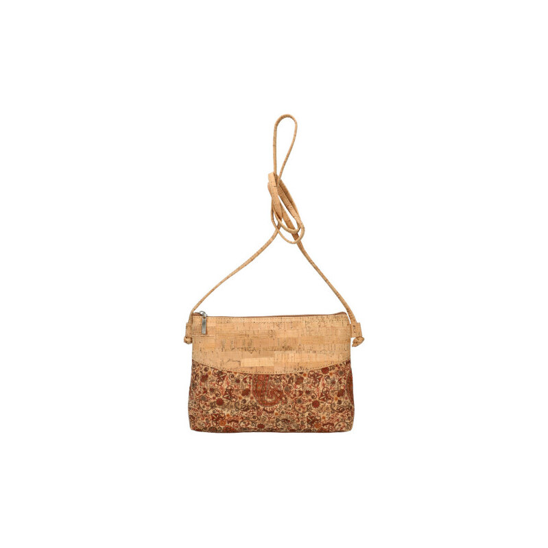 Made in Portugal Korková lehká crossbody dámská kabelka MSR17 hnědá 108696944