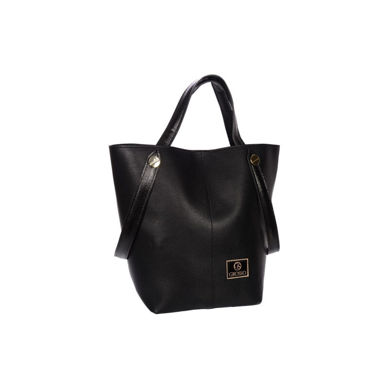 Černá shopper dámská kabelka S683 GROSSO 108696968