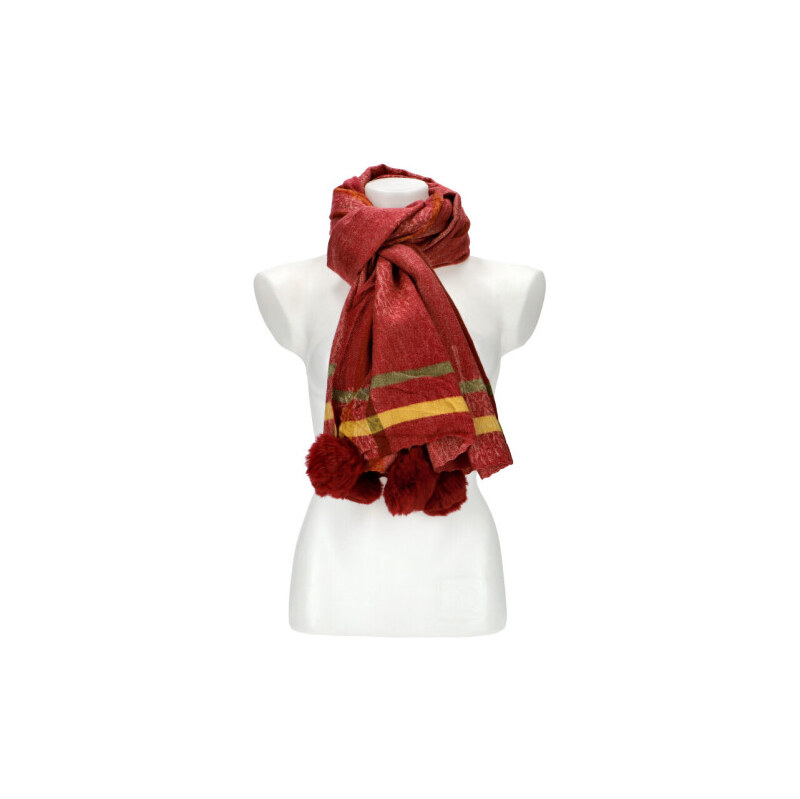 Cashmere Červená teplá dlouhá zimní šála 192x69 cm 108696980
