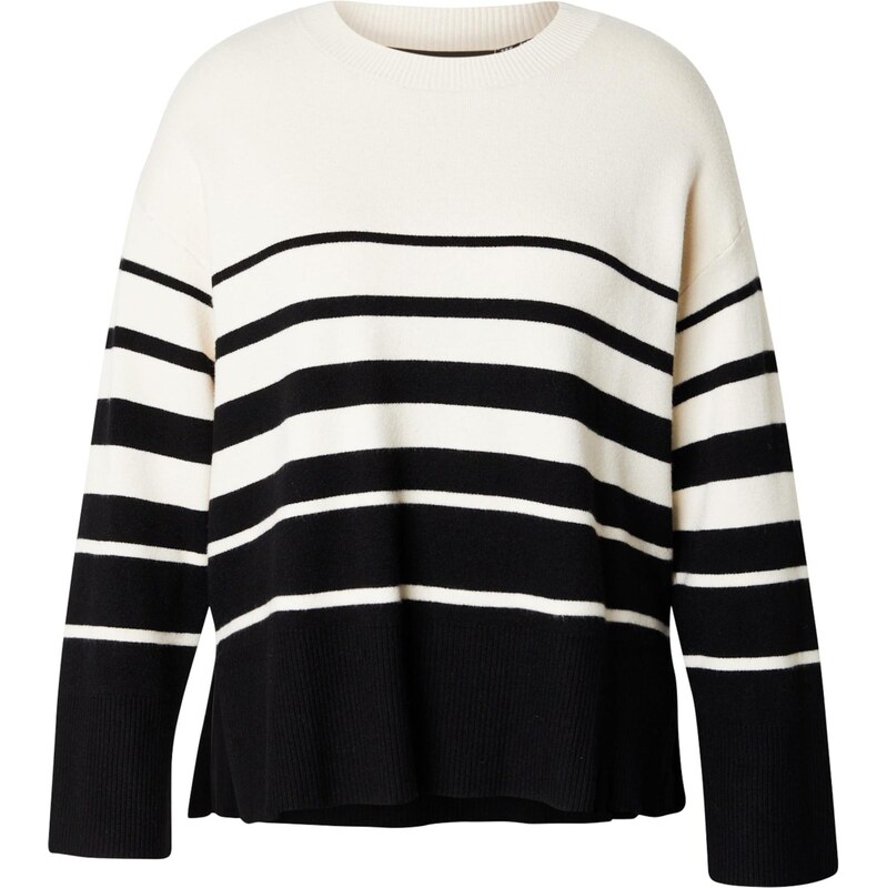 Vero Moda Curve Svetr VMCSABA černá / bílá