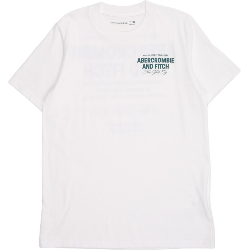 Abercrombie & Fitch Tričko CITY STACK smaragdová / bílá 108848830