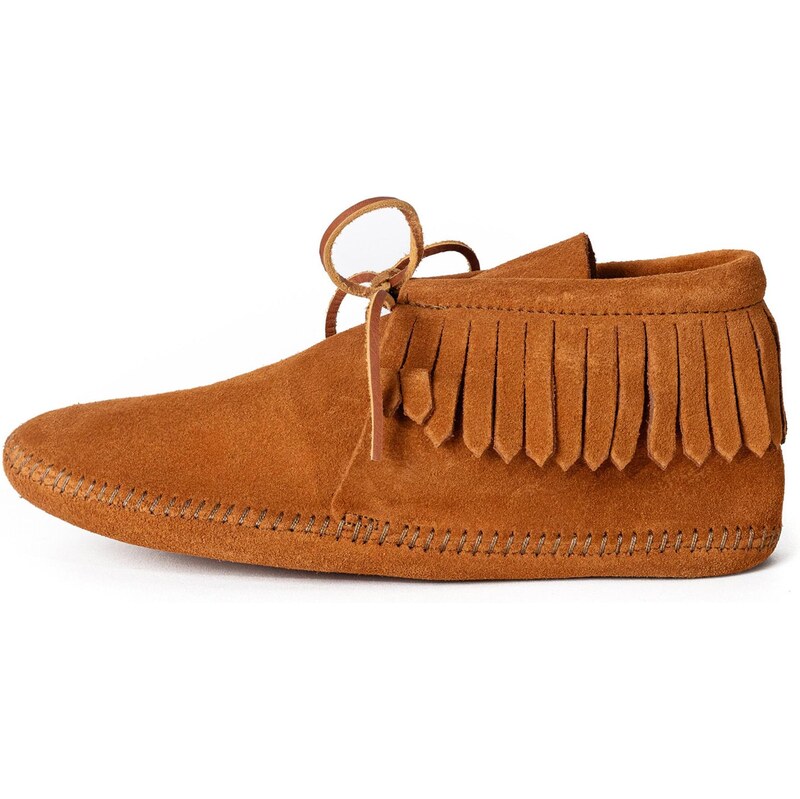 Minnetonka Šněrovací boty Classic Fringe hnědá
