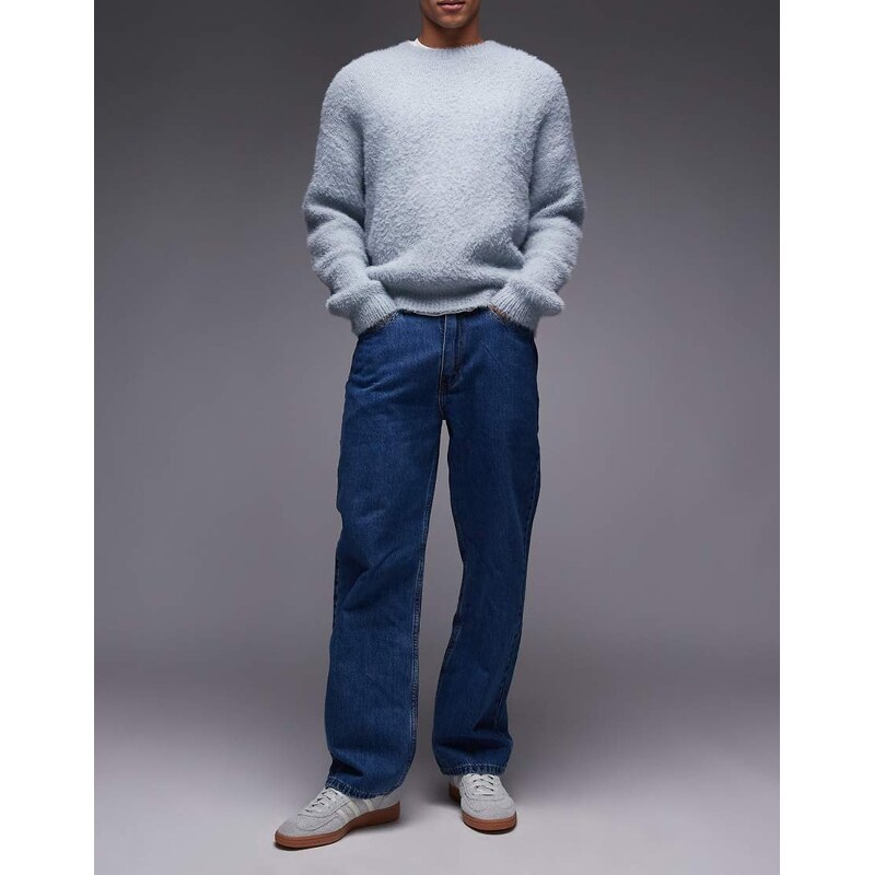 Levis 565 97 loose straight jeans in mid blue wash